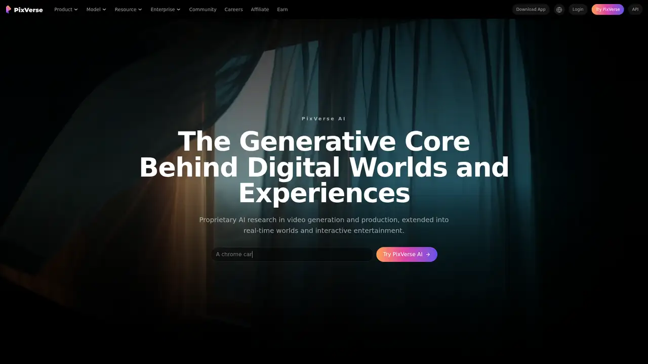 PixVerse website screenshot