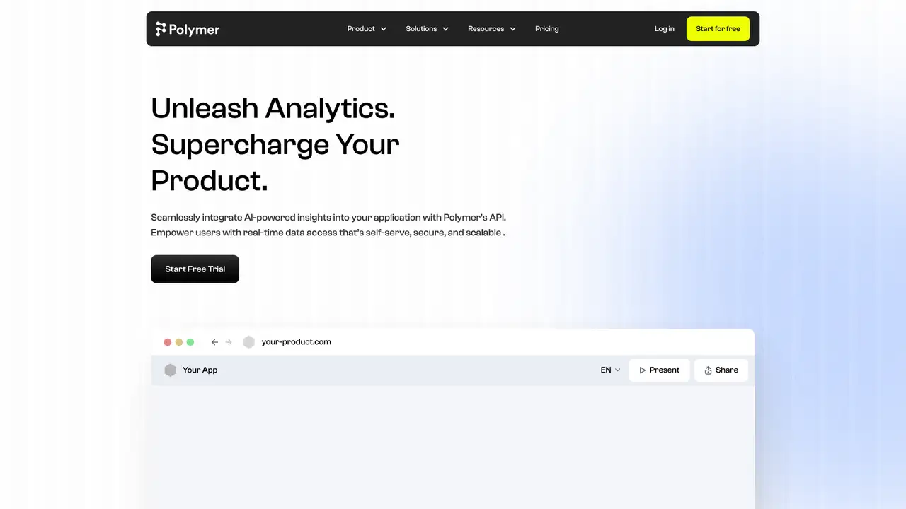 Polymer website screenshot