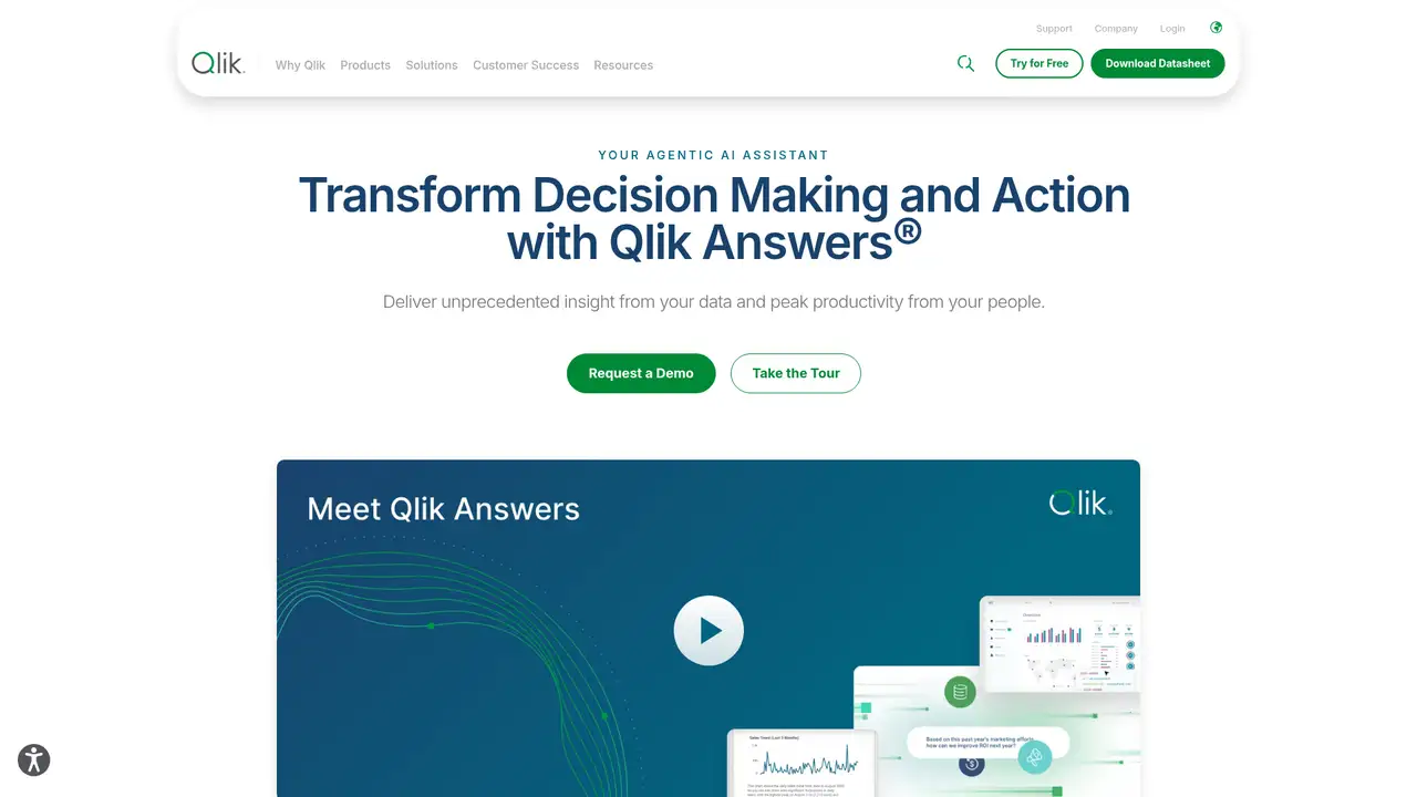 Qlik Answers website screenshot