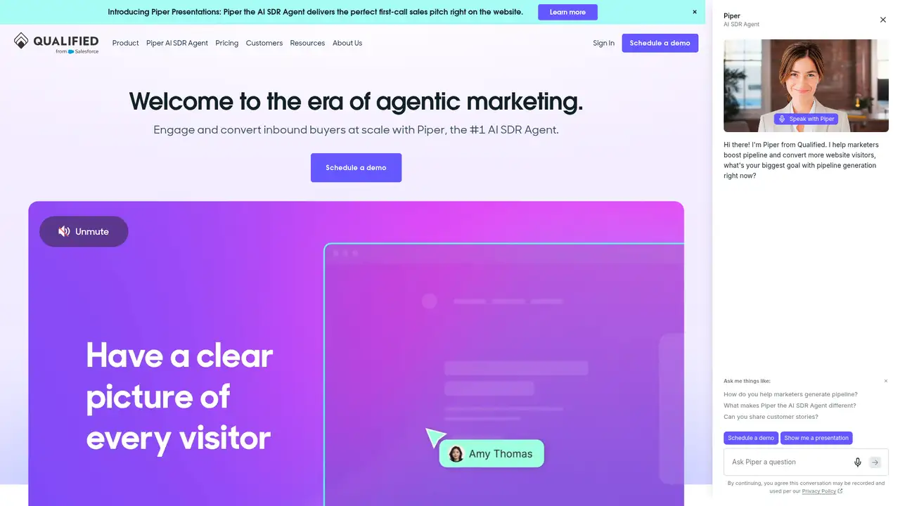 Qualified website screenshot