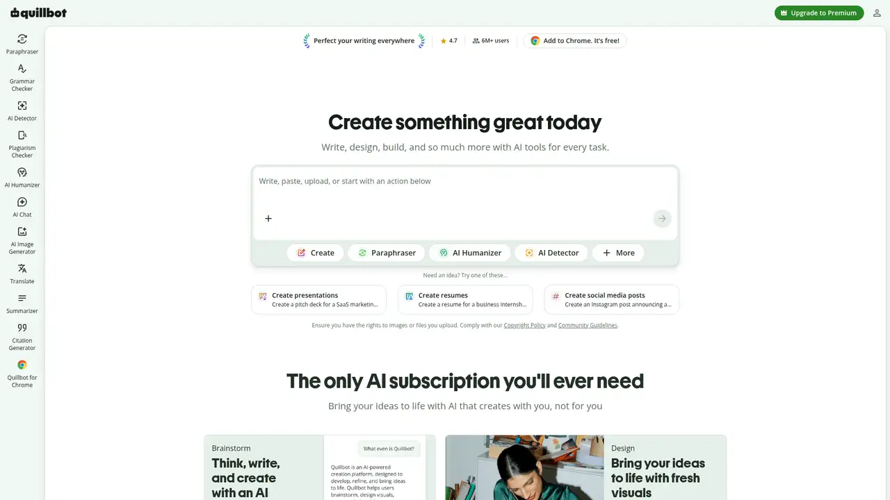 QuillBot website screenshot