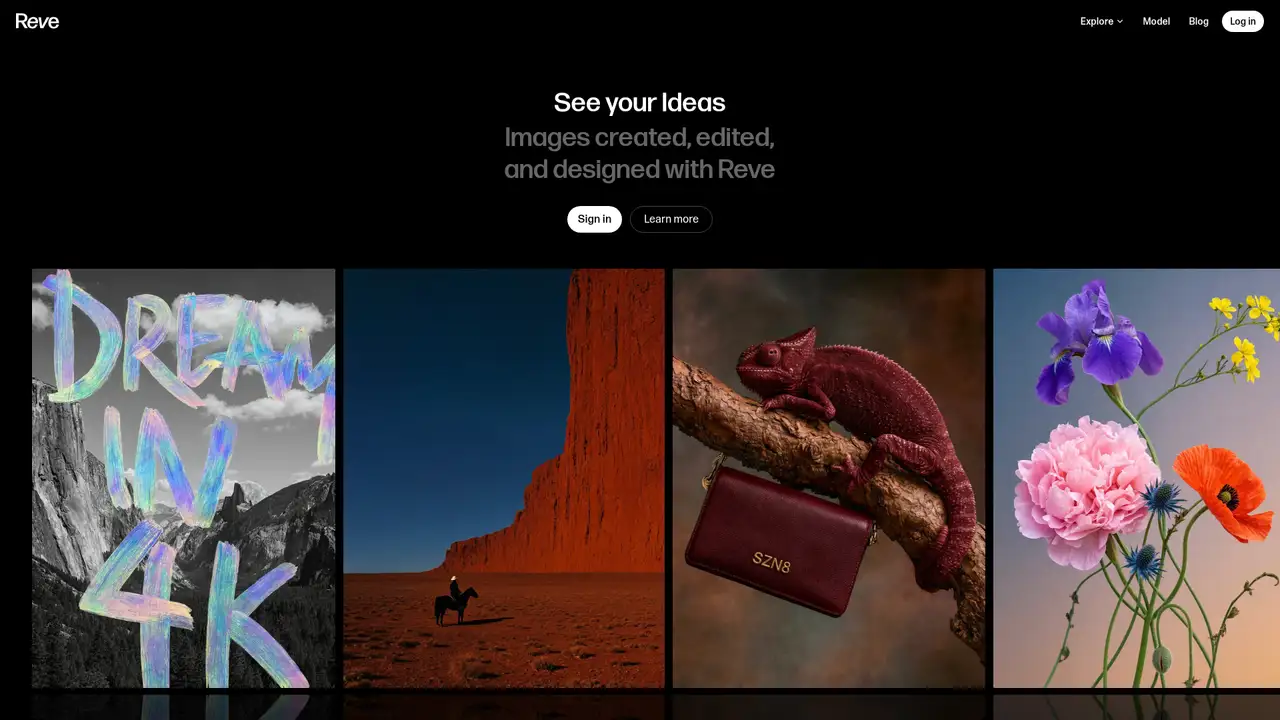 Reve website screenshot