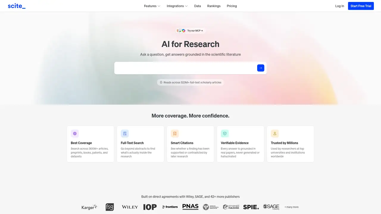 scite website screenshot