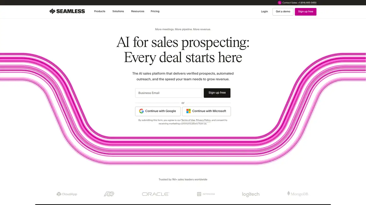 Seamless.AI website screenshot