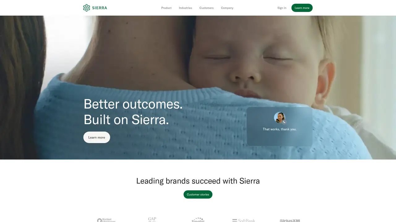 Sierra website screenshot