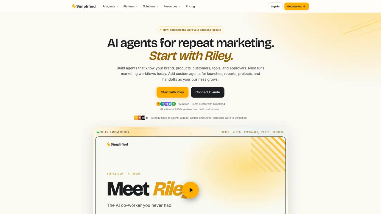 Simplified website screenshot