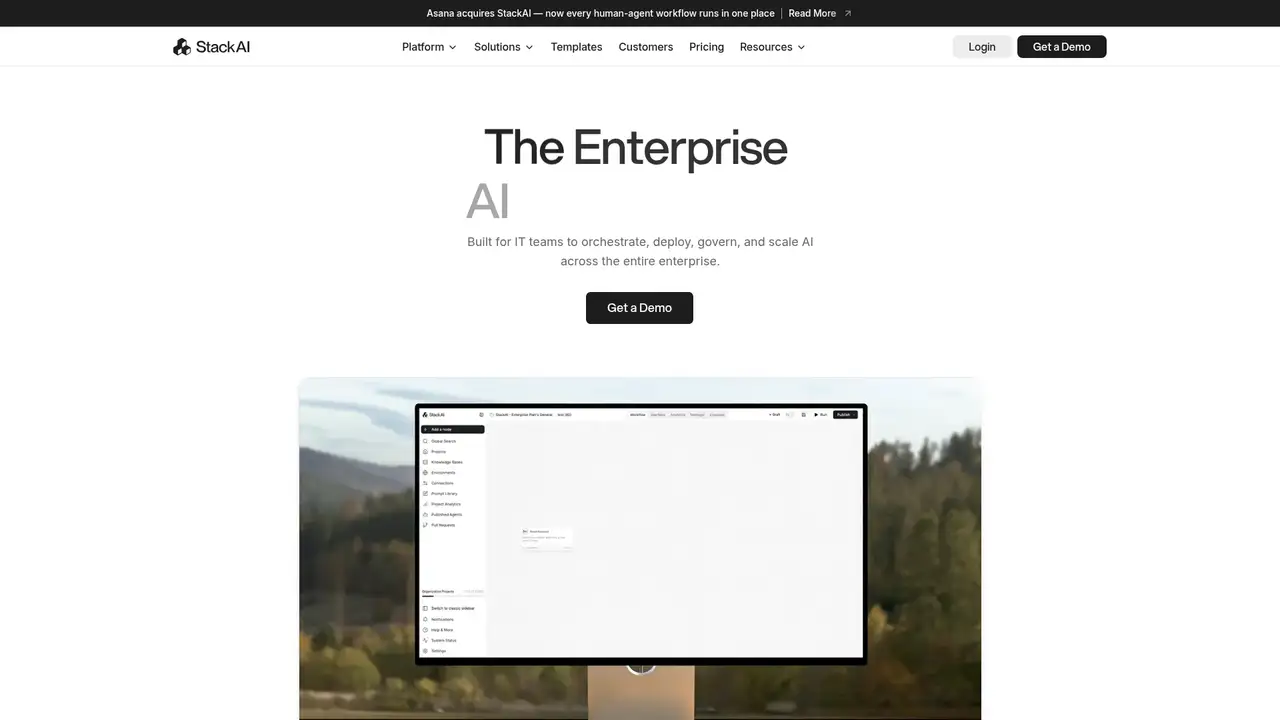Stack AI website screenshot