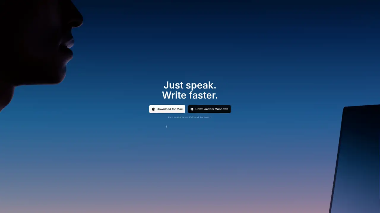 Superwhisper website screenshot