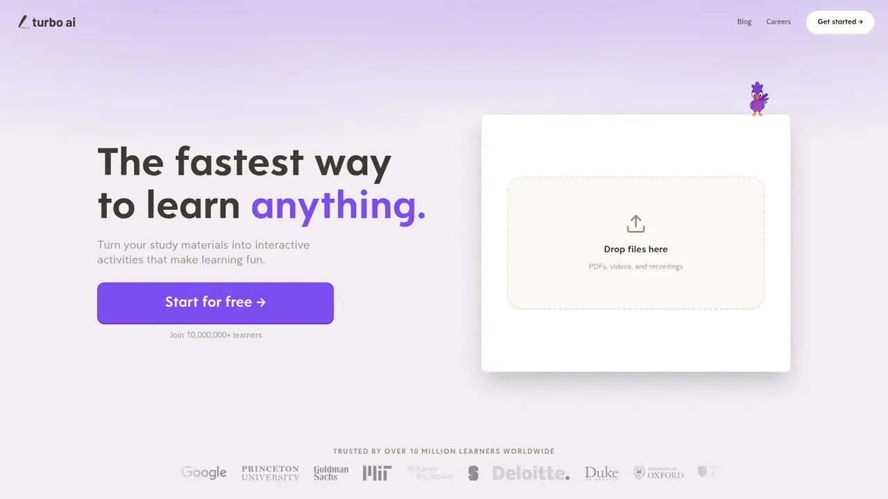 TurboLearn AI website screenshot