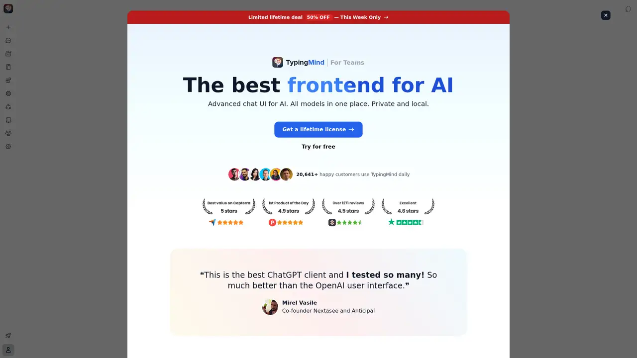 TypingMind website screenshot