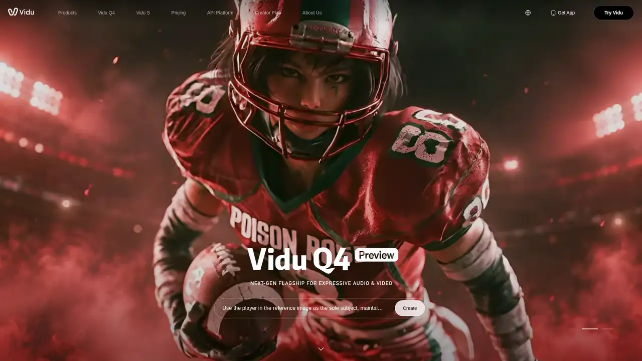 Vidu website screenshot