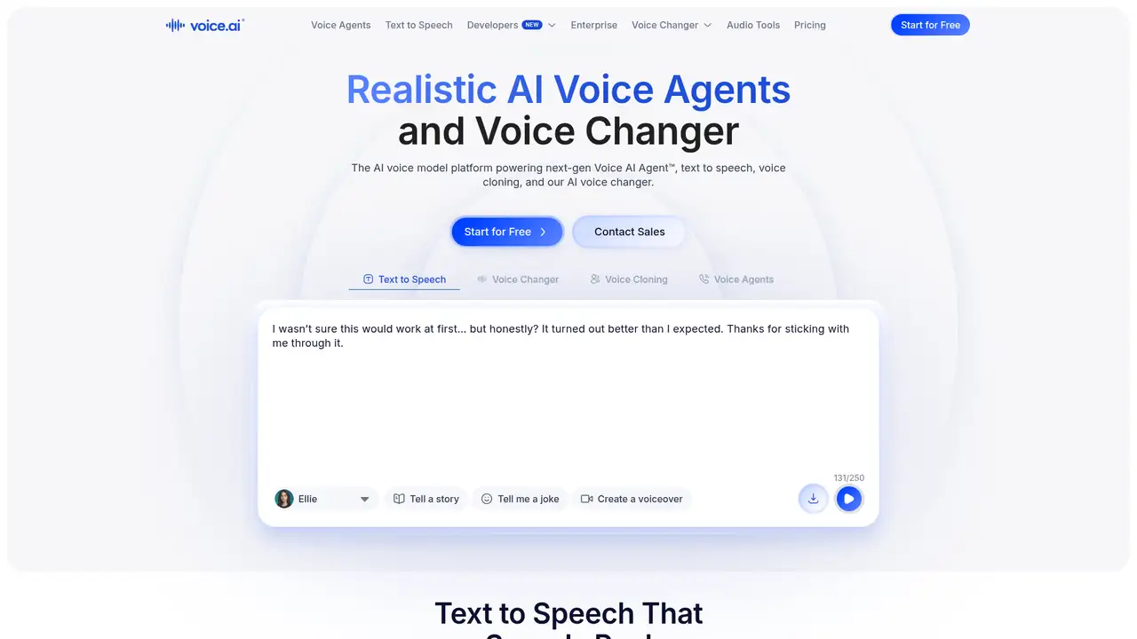 Voice.ai website screenshot