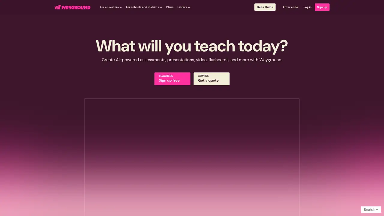 Wayground website screenshot