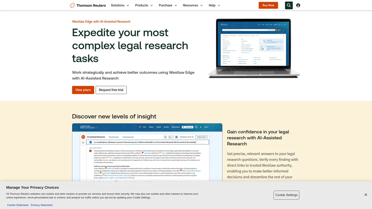 Westlaw website screenshot